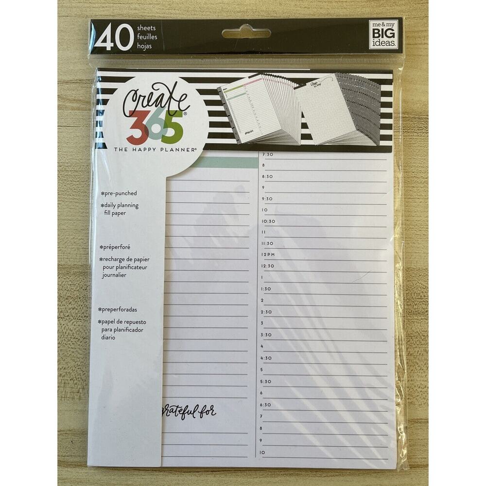 Me & My Big Ideas Create 365 Classic Planner Fill Paper-White Daily